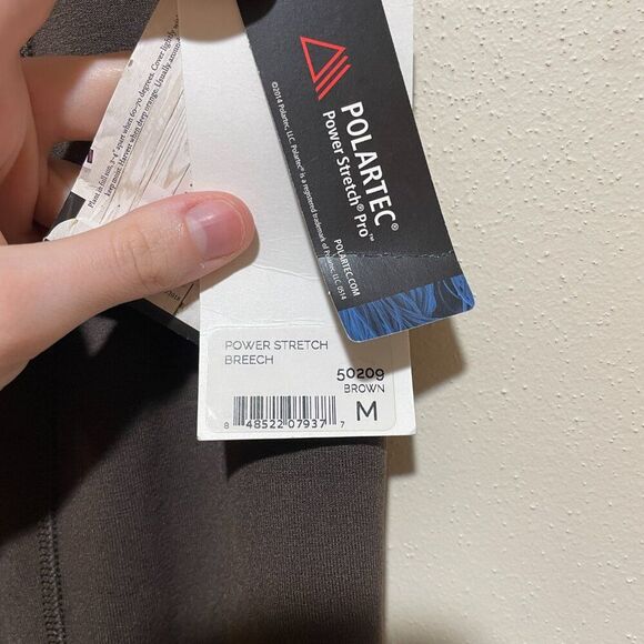 Kerrits M Fleece Lined Power Stretch Pro Kneepatch Winter Breeches Tights Brown - Picture 5 of 10